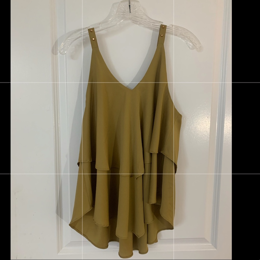 Studded sleeves layered blouse